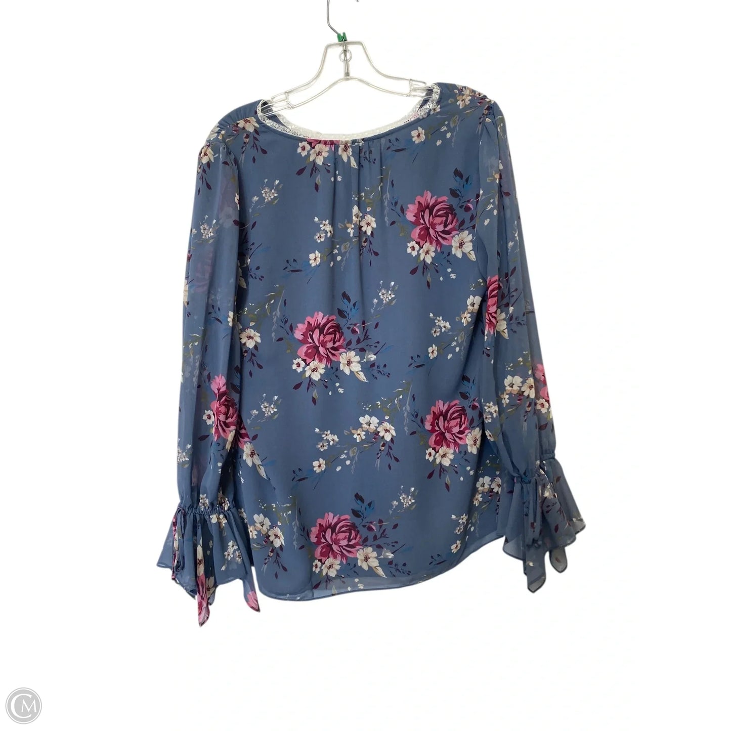 Top Long Sleeve By White House Black Market In Floral Print, Size: 10