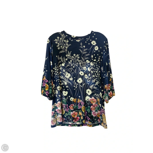 Top Long Sleeve By Johnny Was In Blue, Size: S