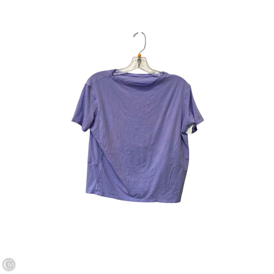 Athletic Top Short Sleeve By Lululemon In Purple, Size: M