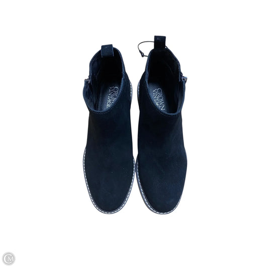 Boots Ankle Flats By Crown Vintage In Black, Size: 7