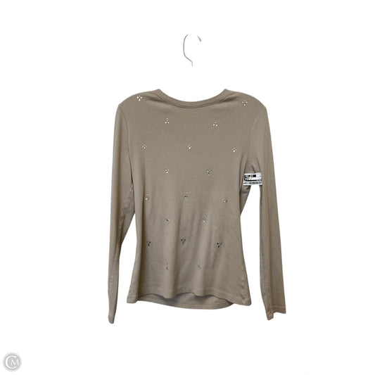 Top Long Sleeve By A New Day In Tan, Size: M