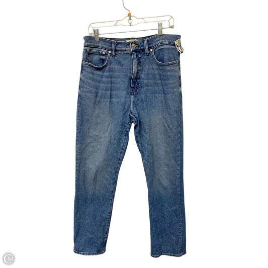 Jeans Straight By Madewell In Blue & Brown, Size: L