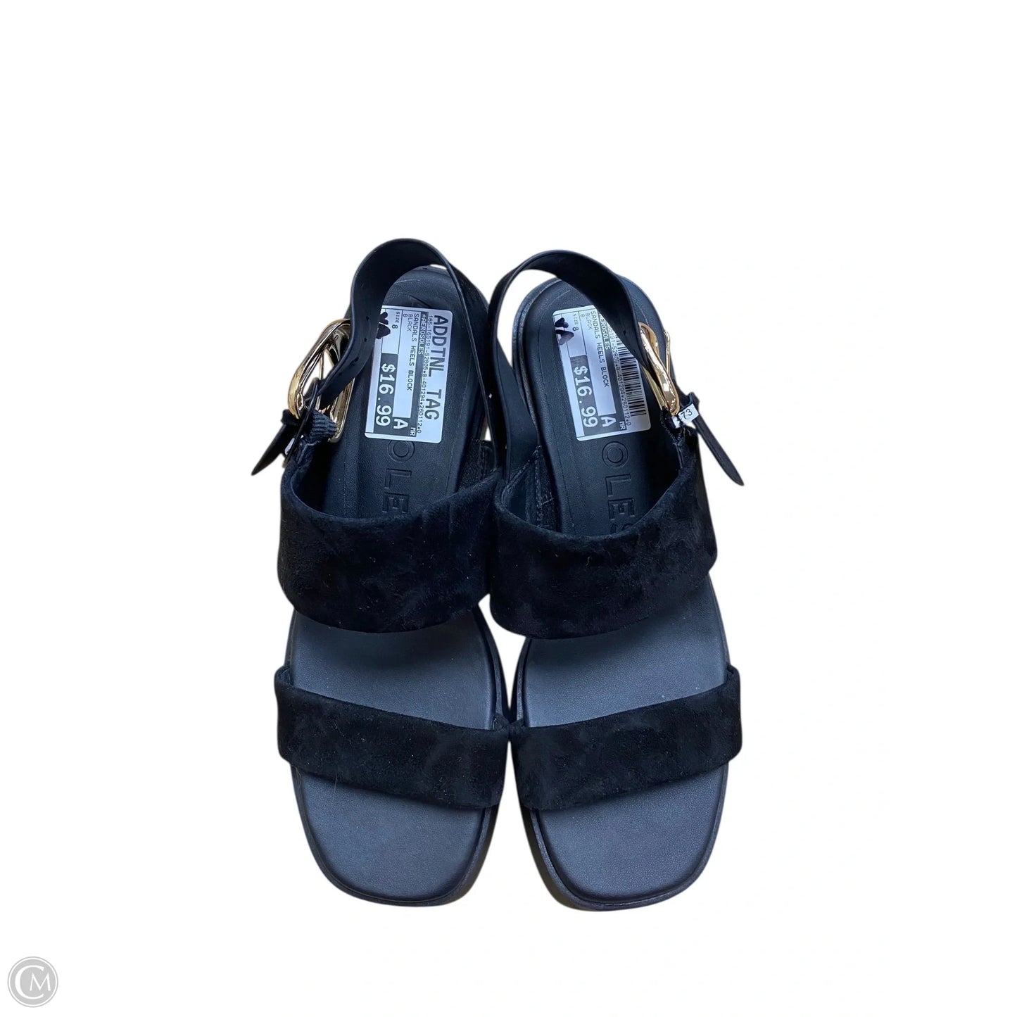 Sandals Heels Block By Aerosoles In Black, Size: 8