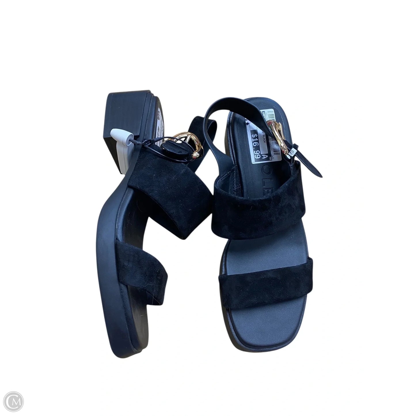 Sandals Heels Block By Aerosoles In Black, Size: 8