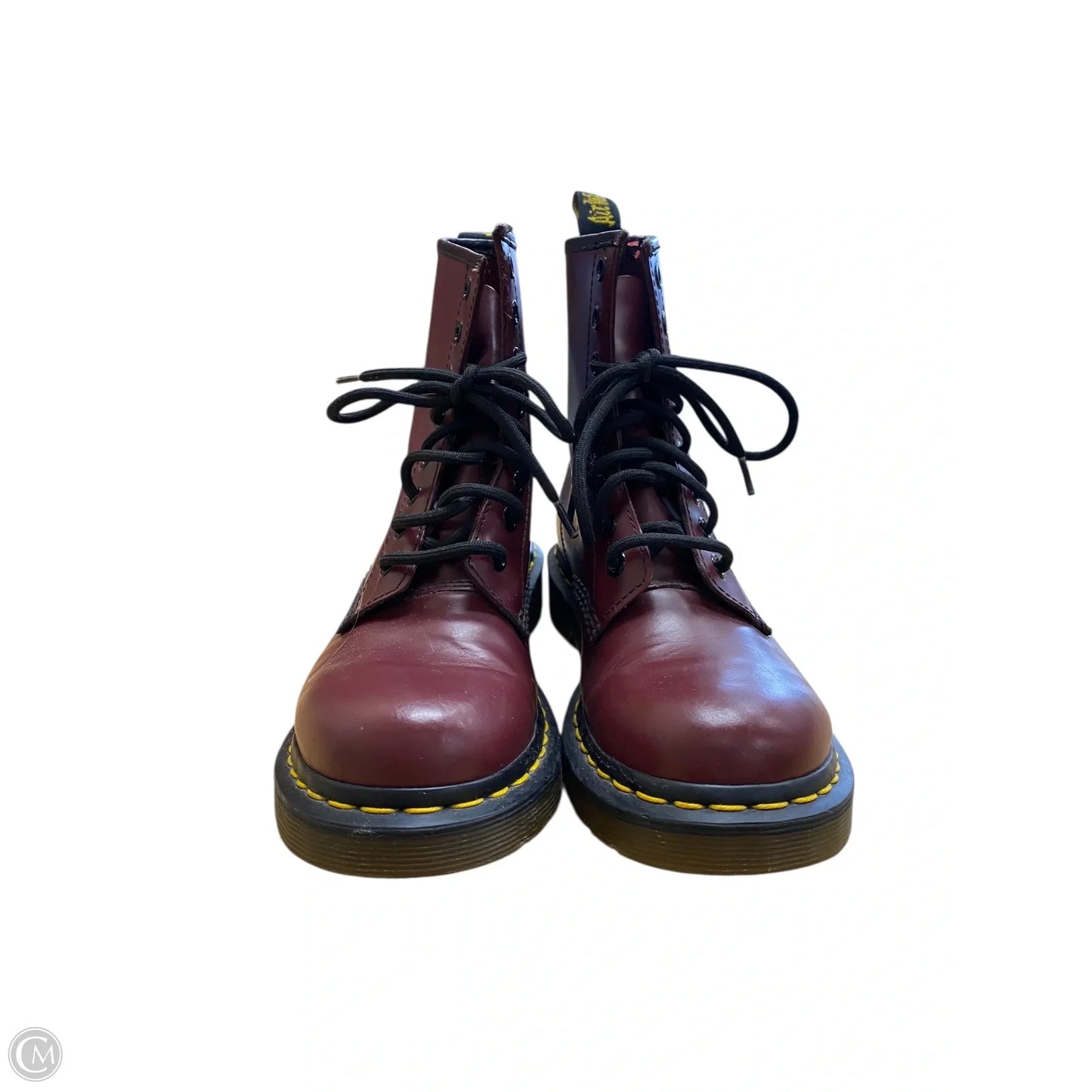 Boots Combat By Dr Martens In Maroon, Size: 6