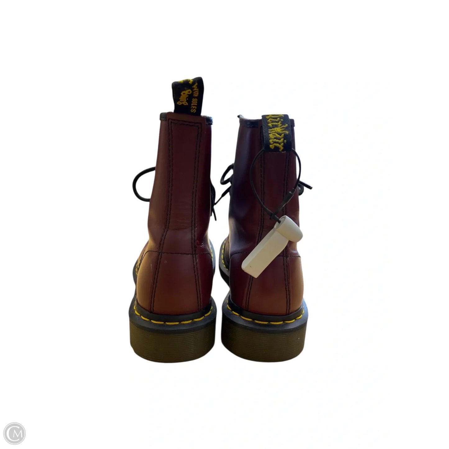 Boots Combat By Dr Martens In Maroon, Size: 6