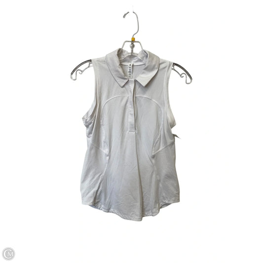 Athletic Tank Top By Lululemon In White, Size: 4