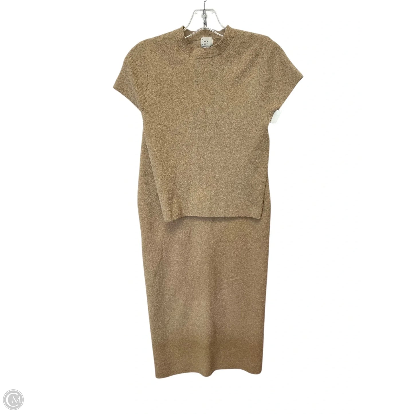 Skirt Set 2pc By A New Day In Tan, Size: S