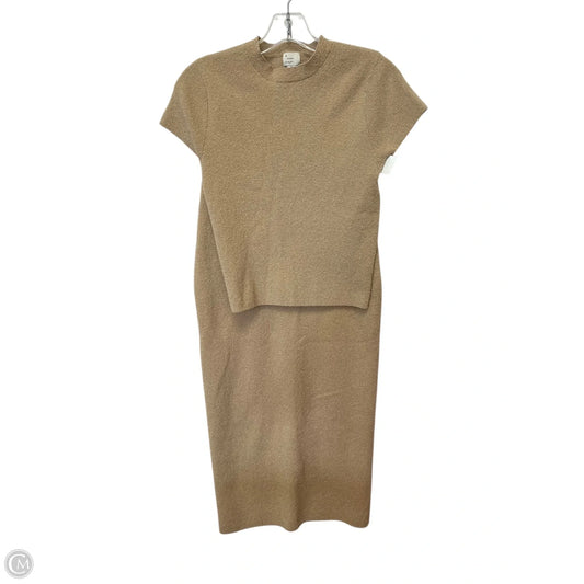 Skirt Set 2pc By A New Day In Tan, Size: S