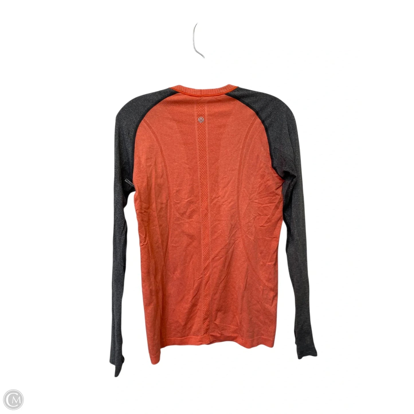 Athletic Top Long Sleeve Crewneck By Lululemon In Grey & Pink, Size: 8