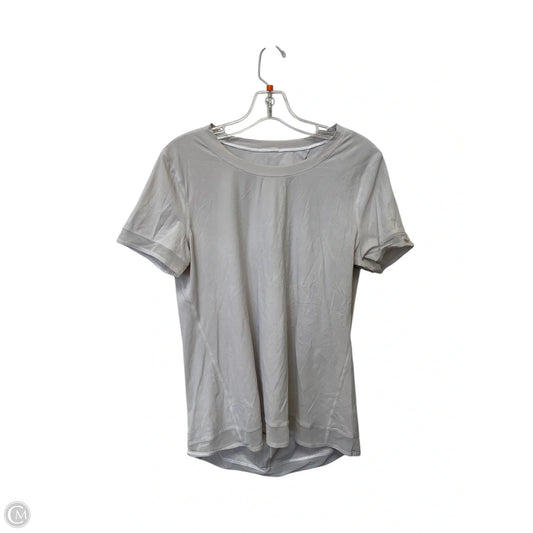 Athletic Top Short Sleeve By Lululemon In Cream, Size: M