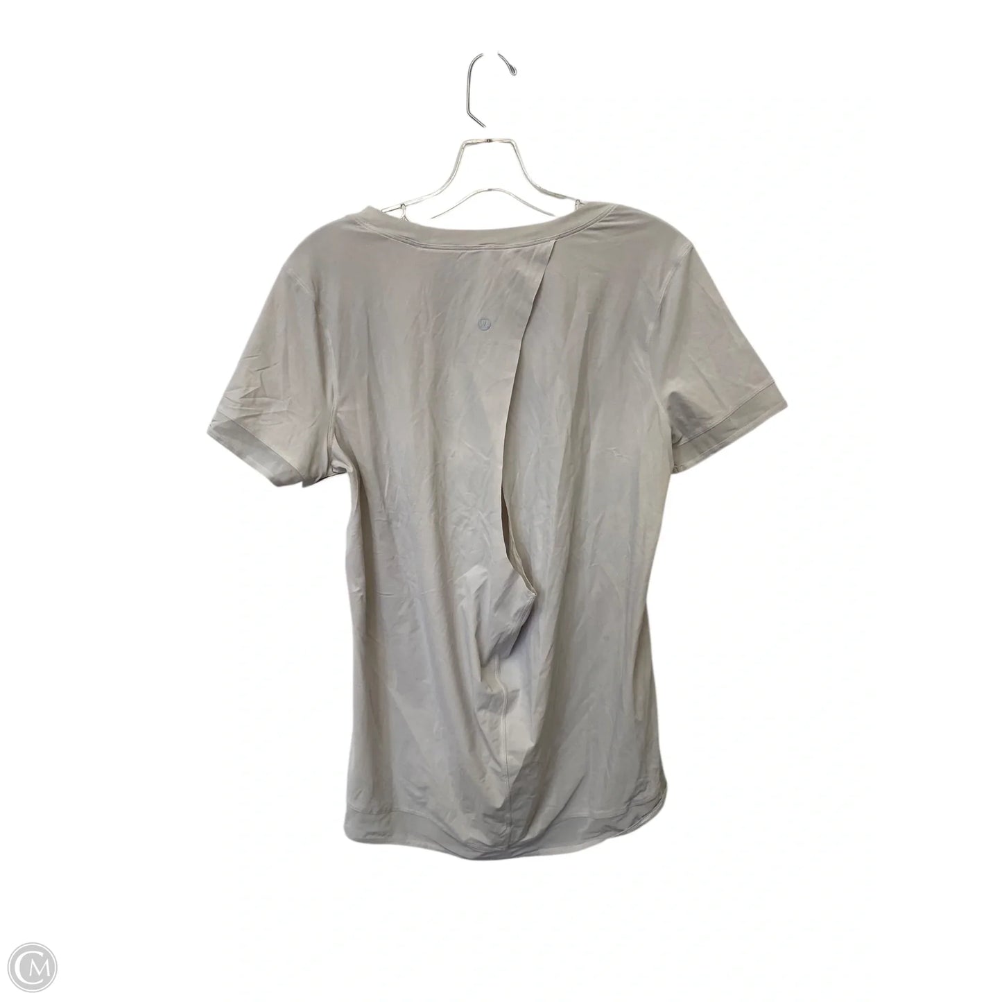 Athletic Top Short Sleeve By Lululemon In Cream, Size: M