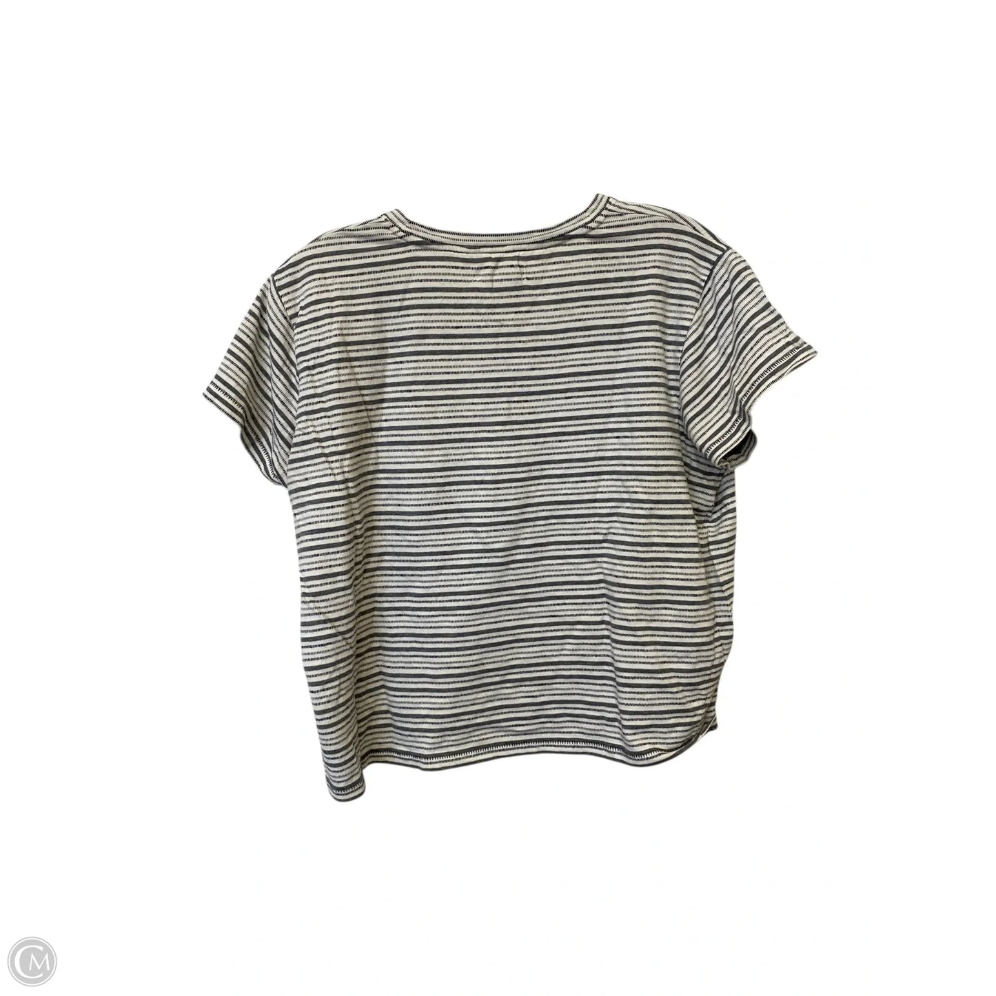 Top Short Sleeve Basic By Madewell In Striped Pattern, Size: M