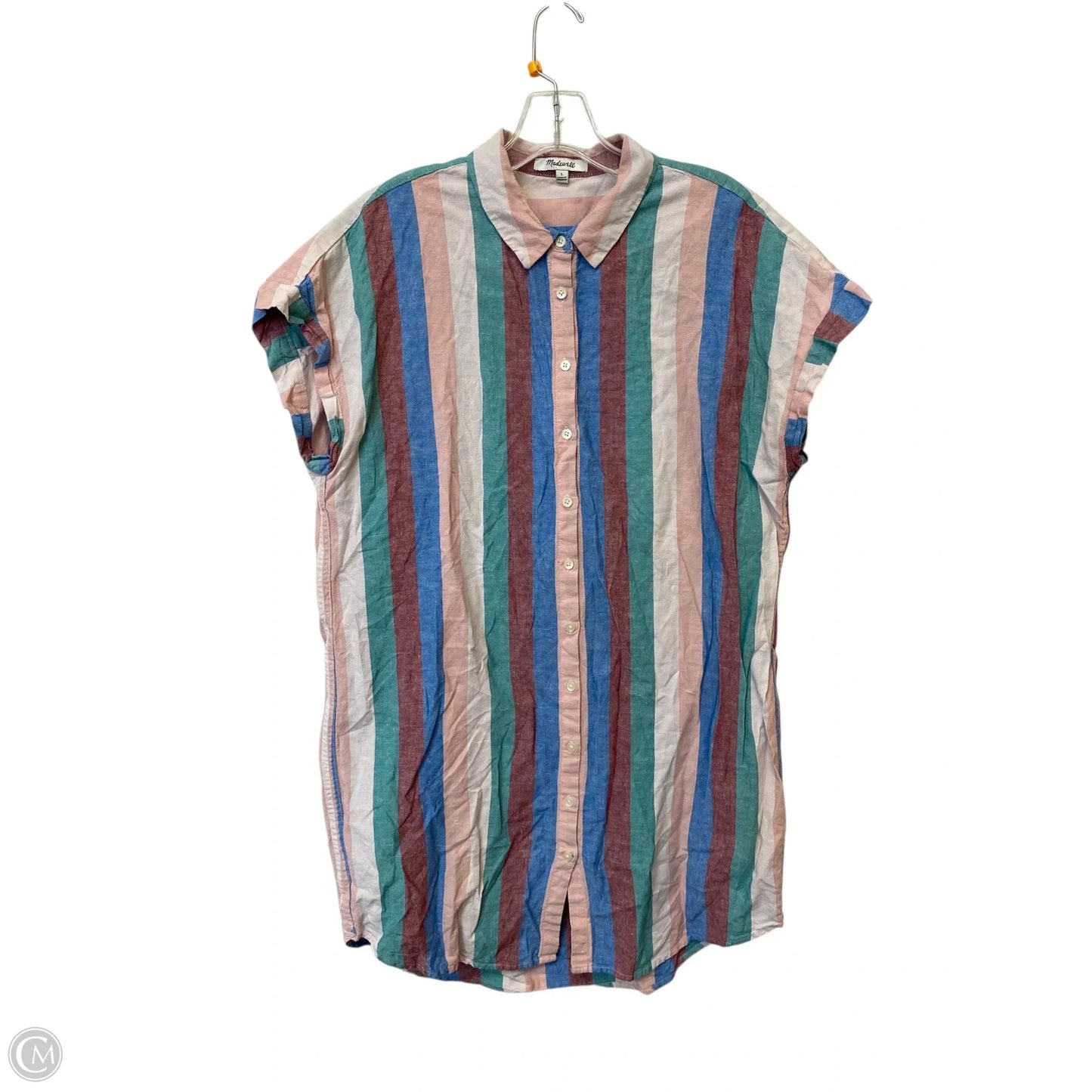 Dress Casual Short By Madewell In Striped Pattern, Size: L
