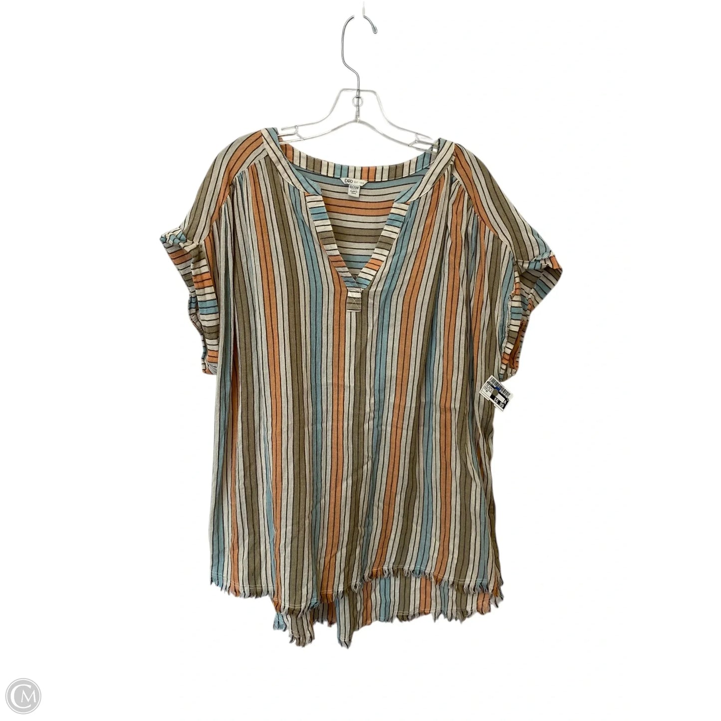 Top Sleeveless By Cato In Striped Pattern, Size: 20