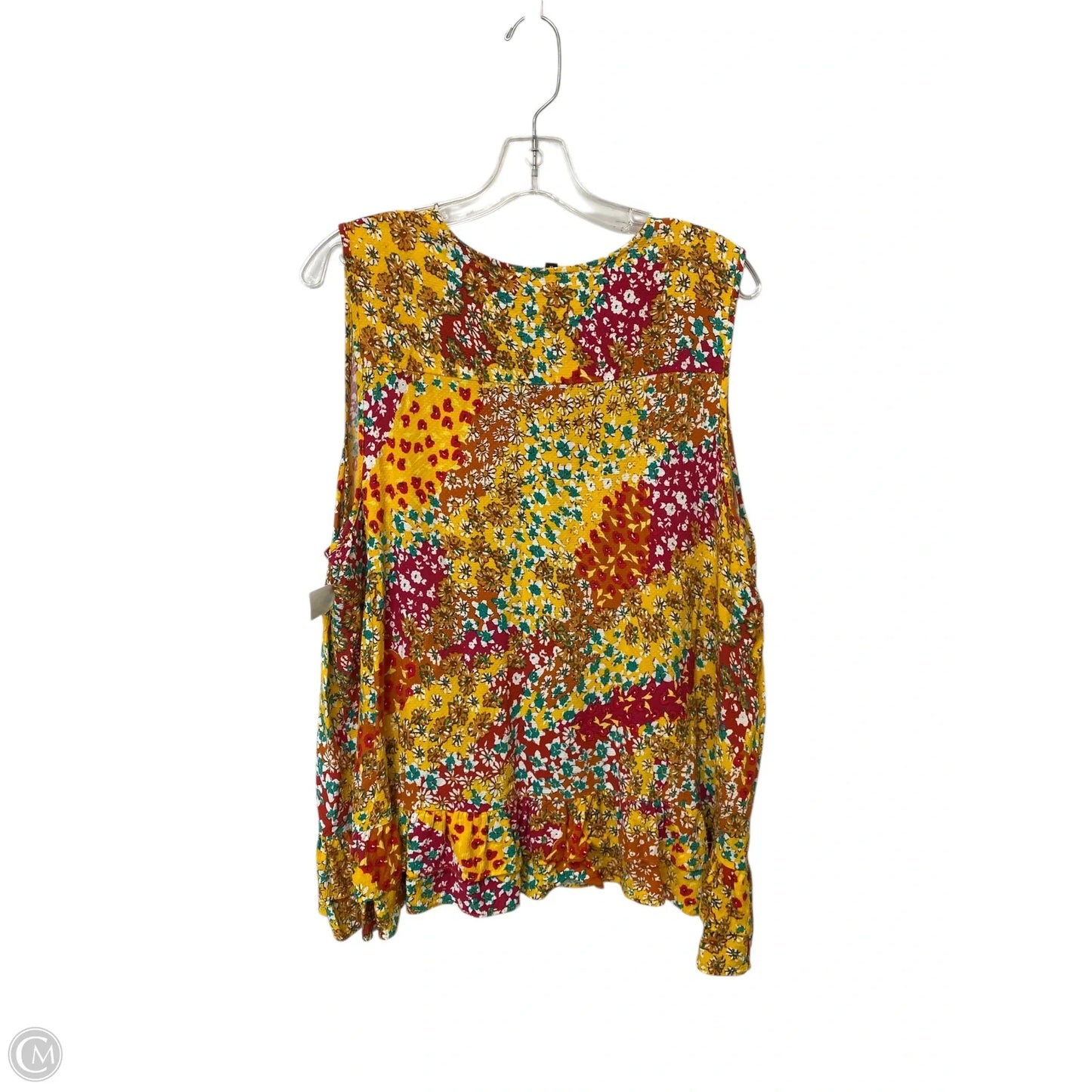 Top Sleeveless By Jones And Co In Floral Print, Size: 1x