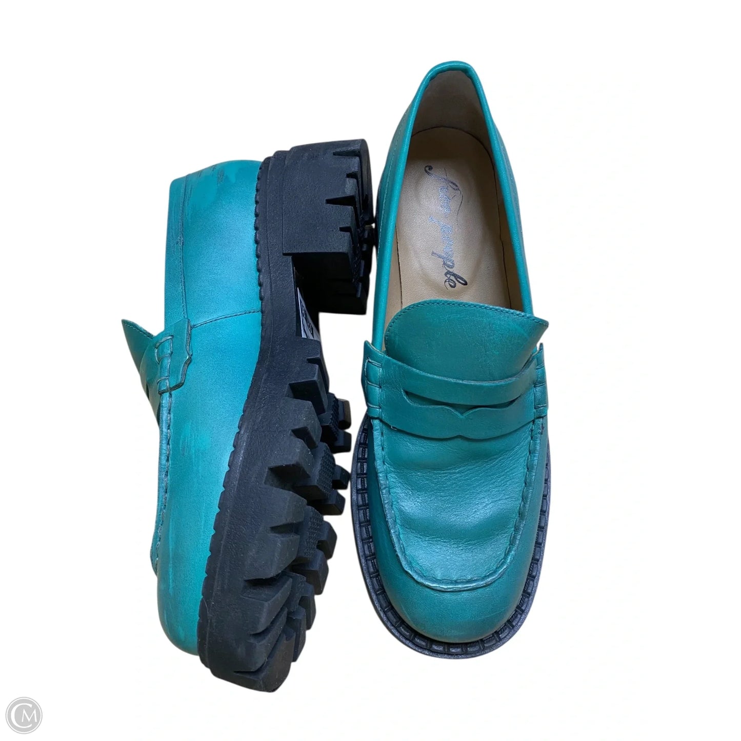 Shoes Heels Platform By Free People In Blue, Size: 8.5