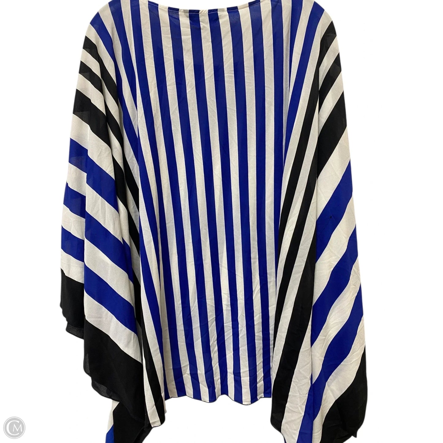 Poncho By Investments In Striped Pattern, Size: Osfm