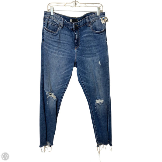 Jeans Straight By Kut In Blue Denim, Size: 12