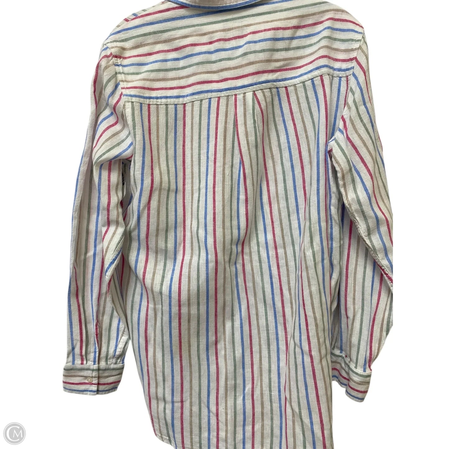 Top Long Sleeve By Gap In Striped Pattern, Size: L
