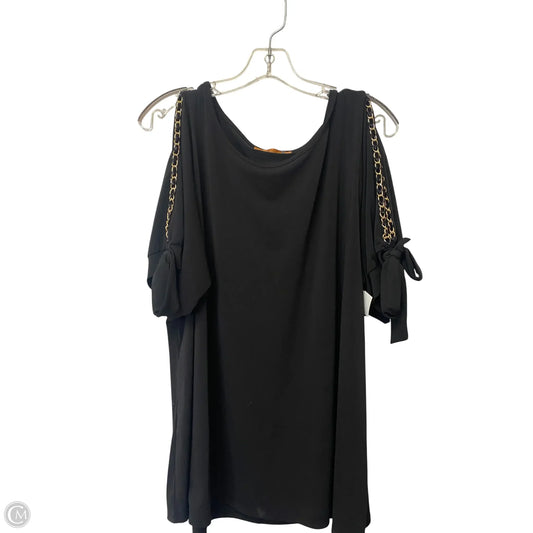 Top Short Sleeve Basic By Belldini In Black, Size: 3x