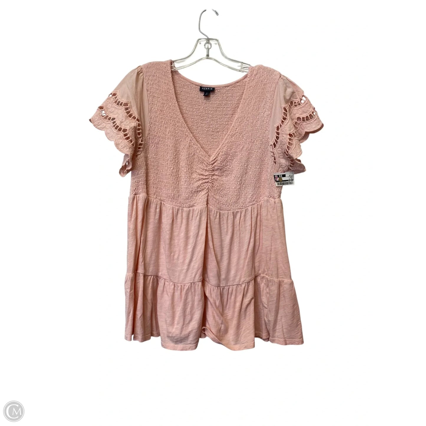 Top Short Sleeve By Torrid In Pink, Size: 2x