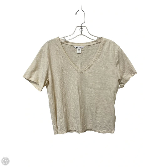 Top Short Sleeve Basic By Athleta In Cream, Size: S
