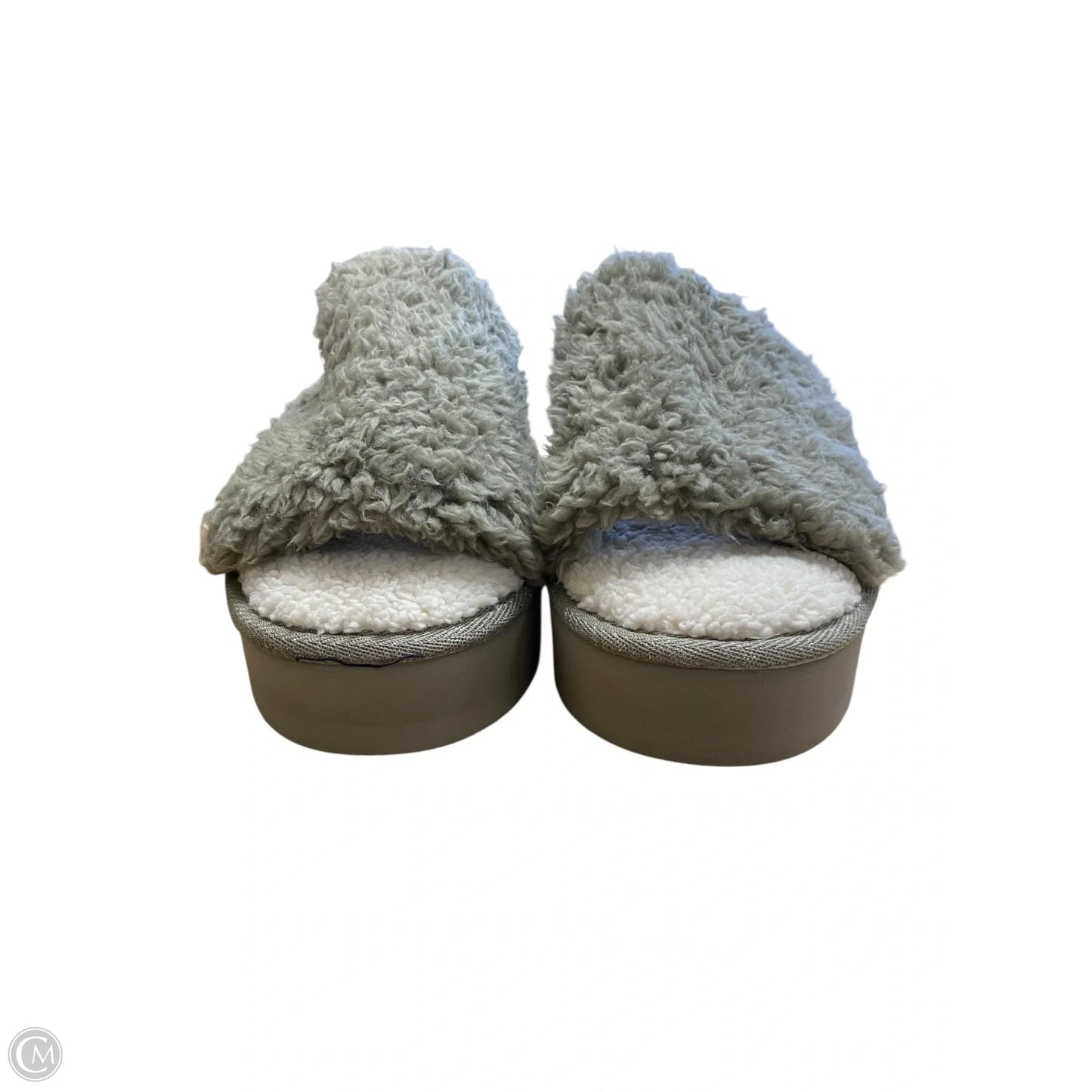 Slippers By Clothes Mentor In Grey, Size: 7.5