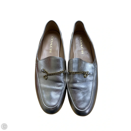 Shoes Designer By Coach In Silver, Size: 7