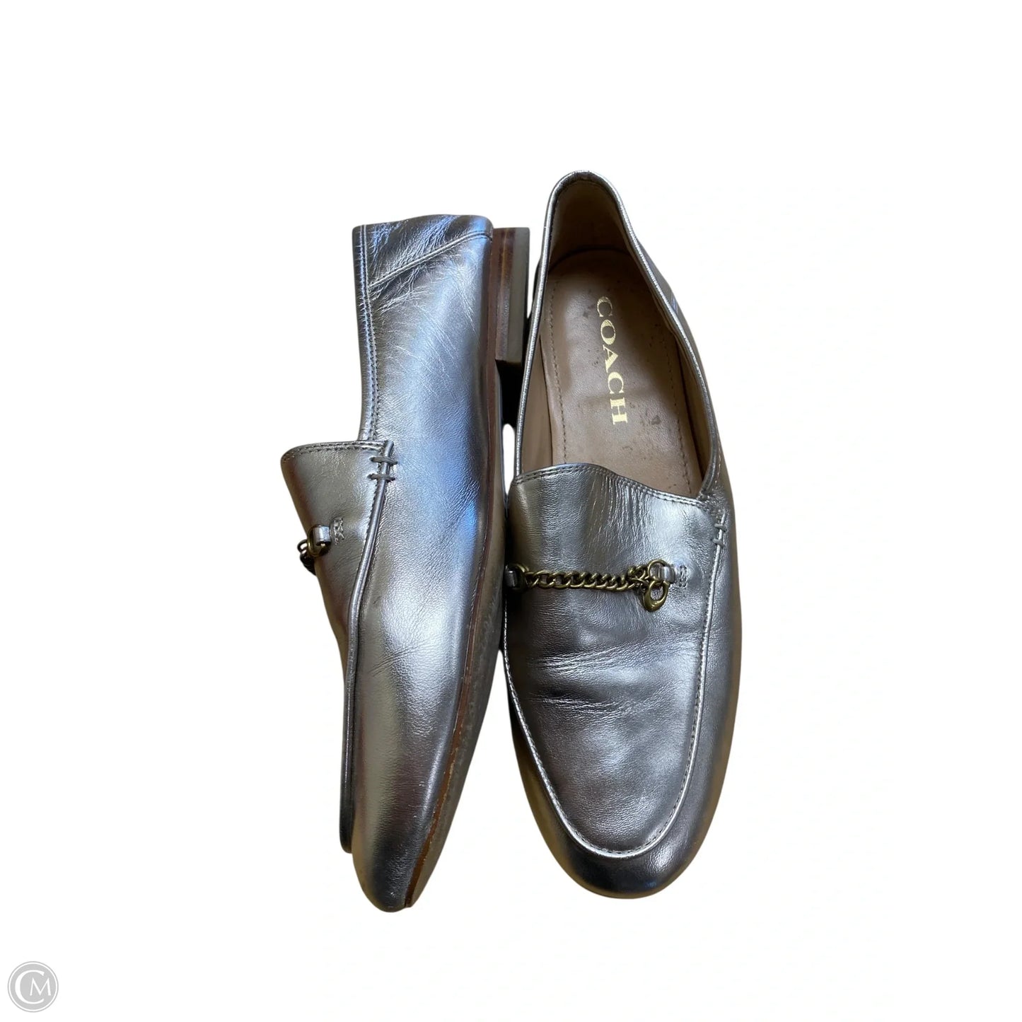 Shoes Designer By Coach In Silver, Size: 7