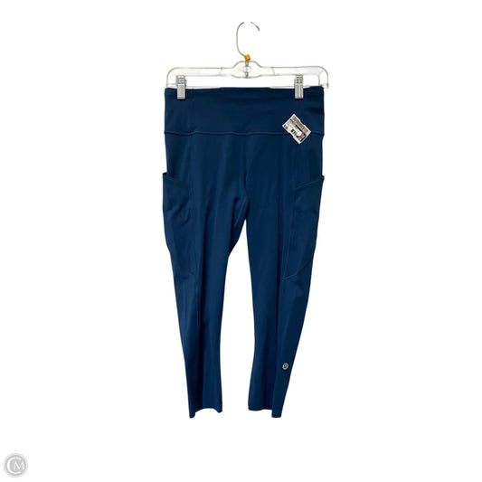 Athletic Capris By Lululemon In Blue, Size: 8