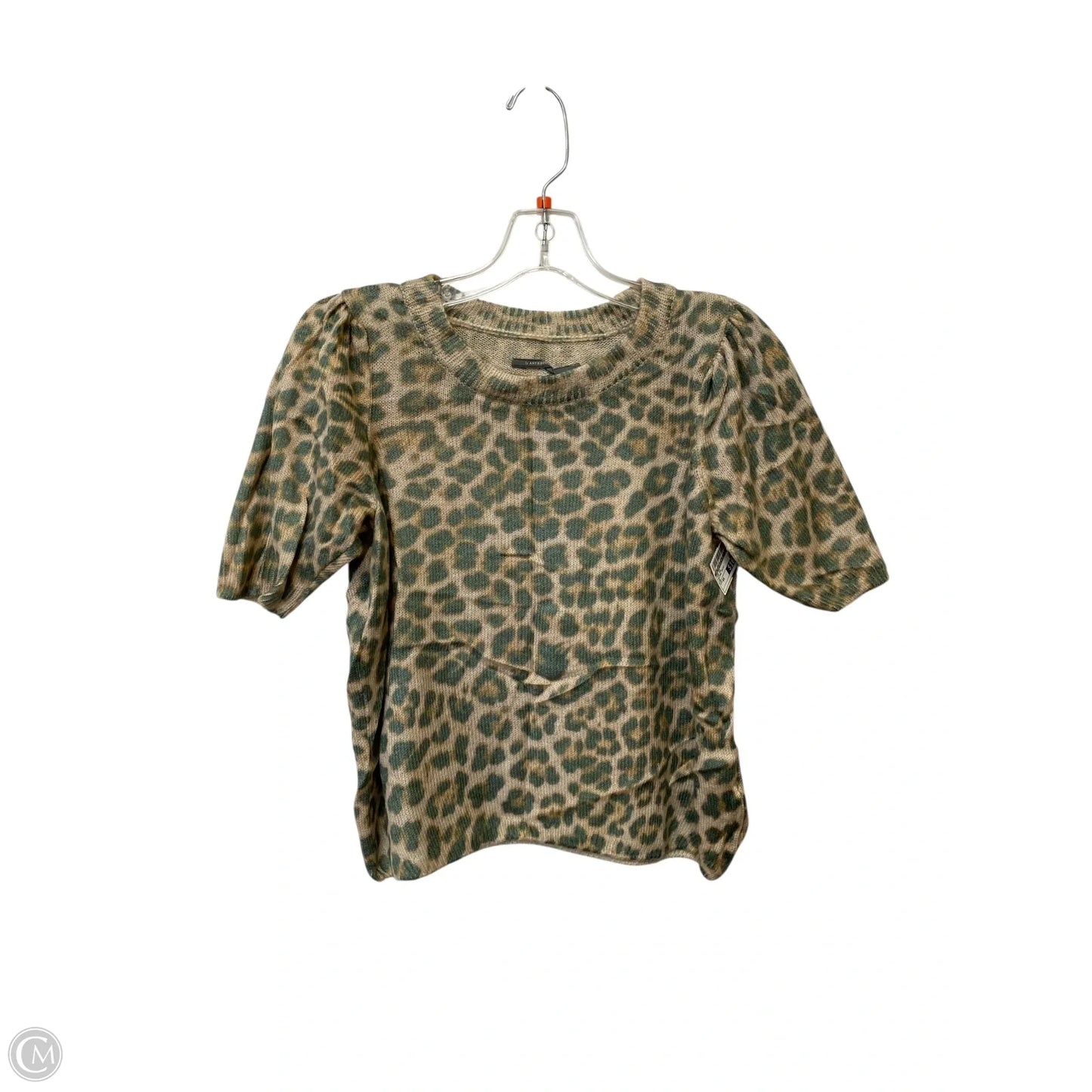 Top Short Sleeve By Anthropologie In Animal Print, Size: Xs