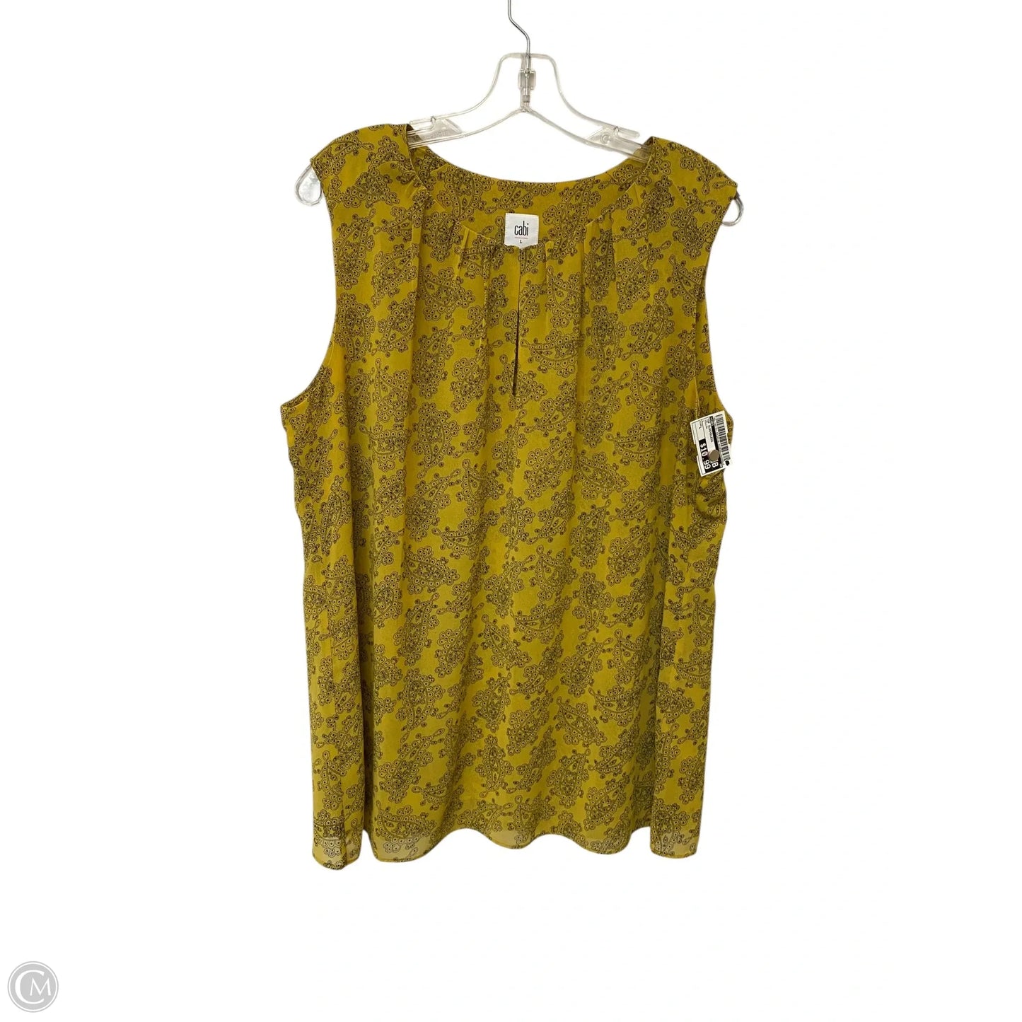 Top Sleeveless By Cabi In Yellow, Size: L