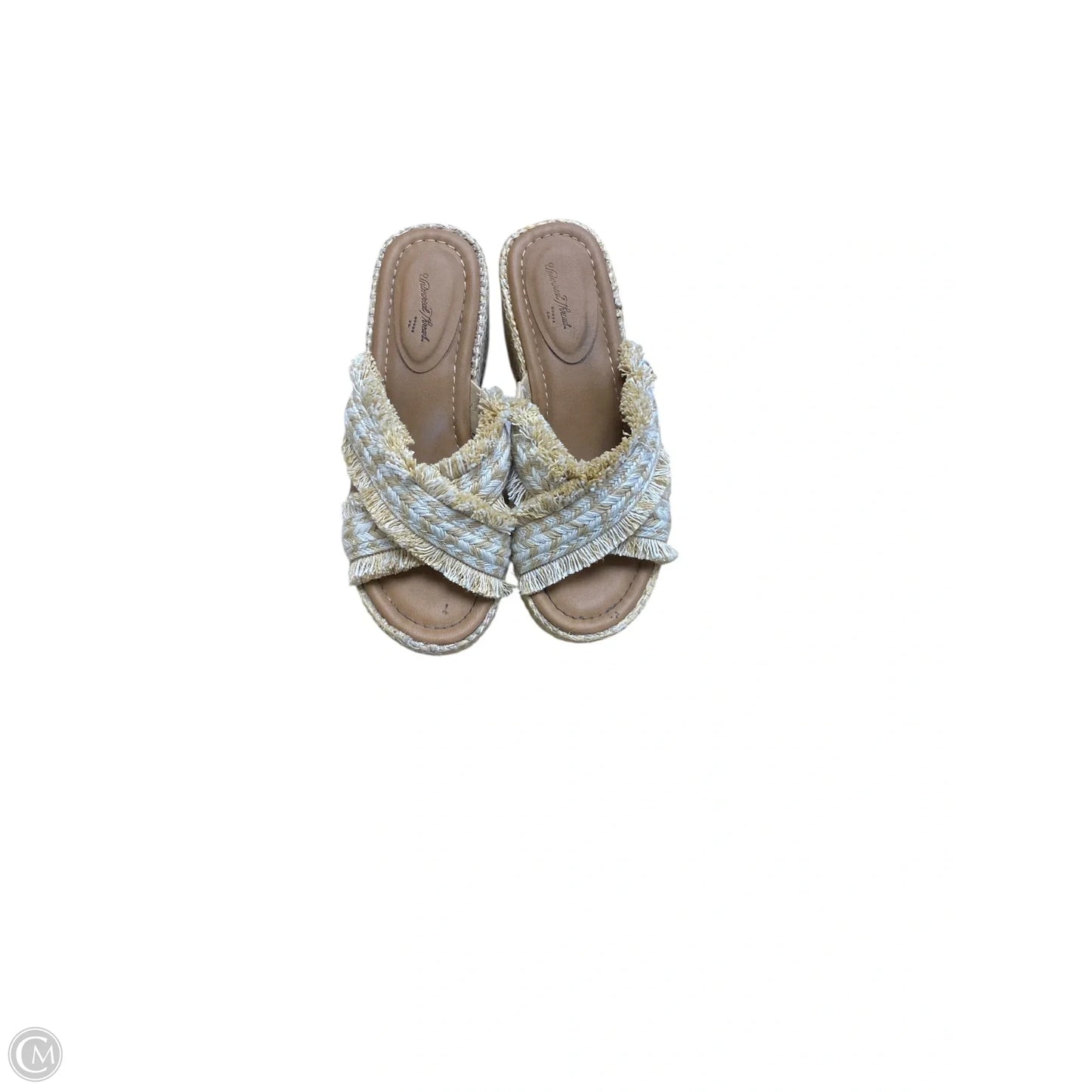 Sandals Heels Block By Universal Thread In Tan, Size: 7