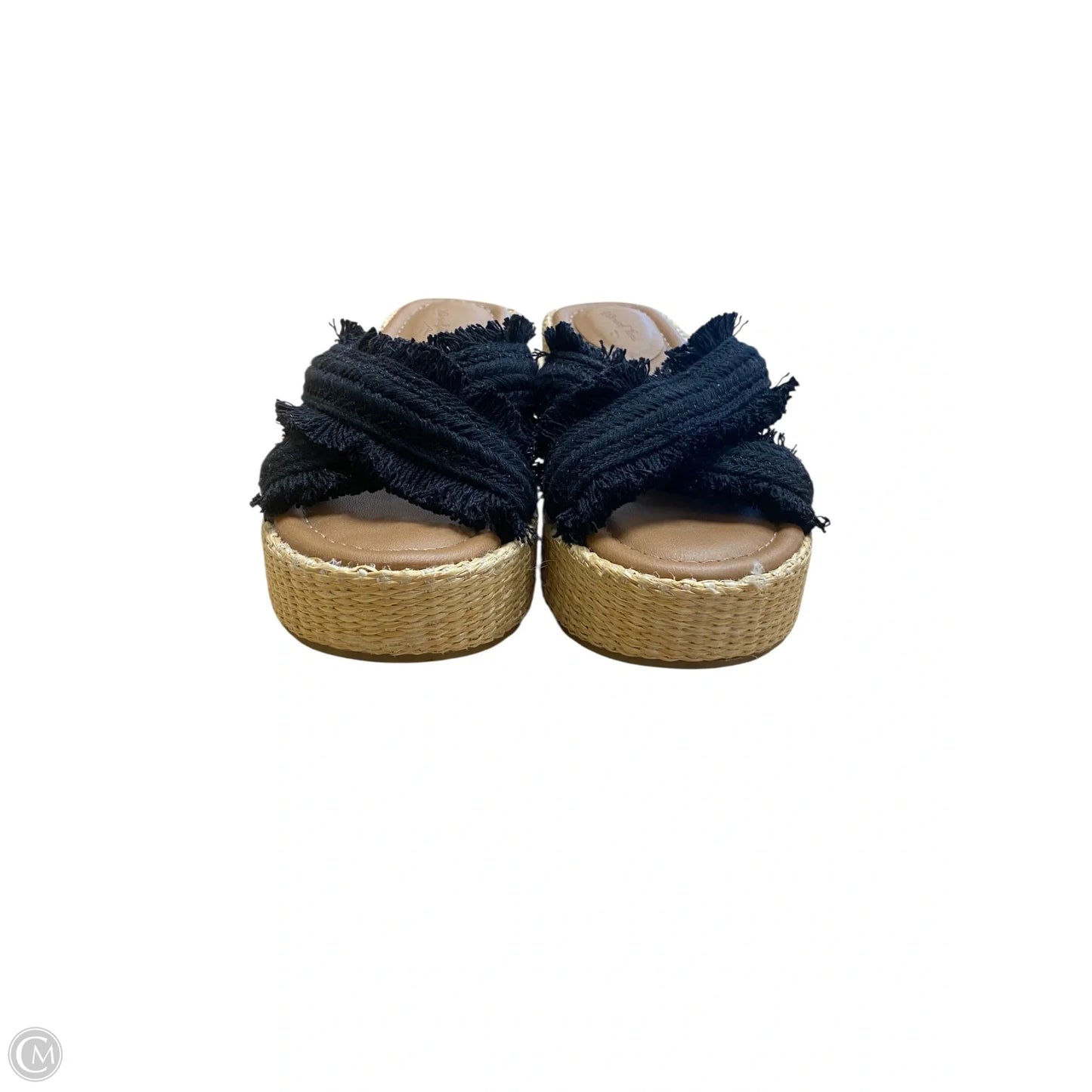 Sandals Heels Block By Universal Thread In Black, Size: 7
