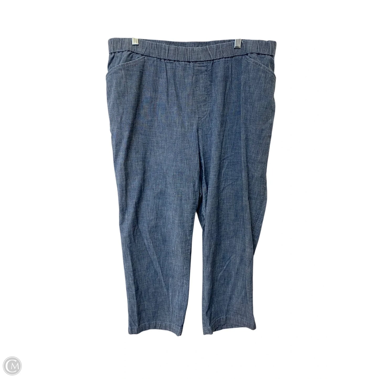 Jeans Straight By Lands End In Blue Denim, Size: 16