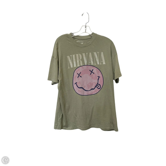 Top Short Sleeve By American Eagle In Green, Size: S