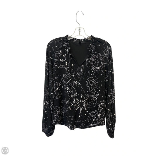 Top Long Sleeve By White House Black Market In Black, Size: S