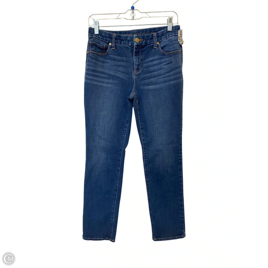 Jeans Straight By Chicos In Blue Denim, Size: 0