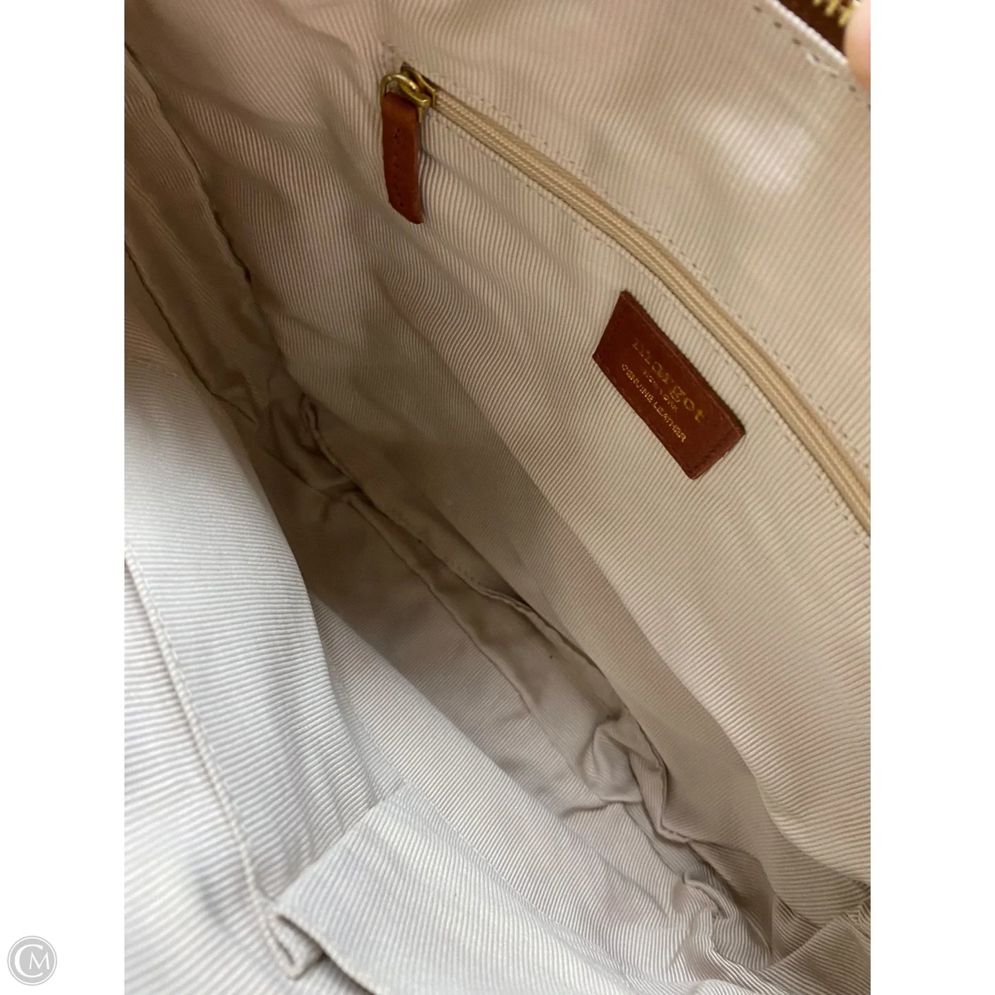 Handbag Leather By Margot, Size: Large