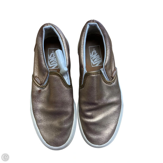 Shoes Flats By Vans In Bronze, Size: 6.5