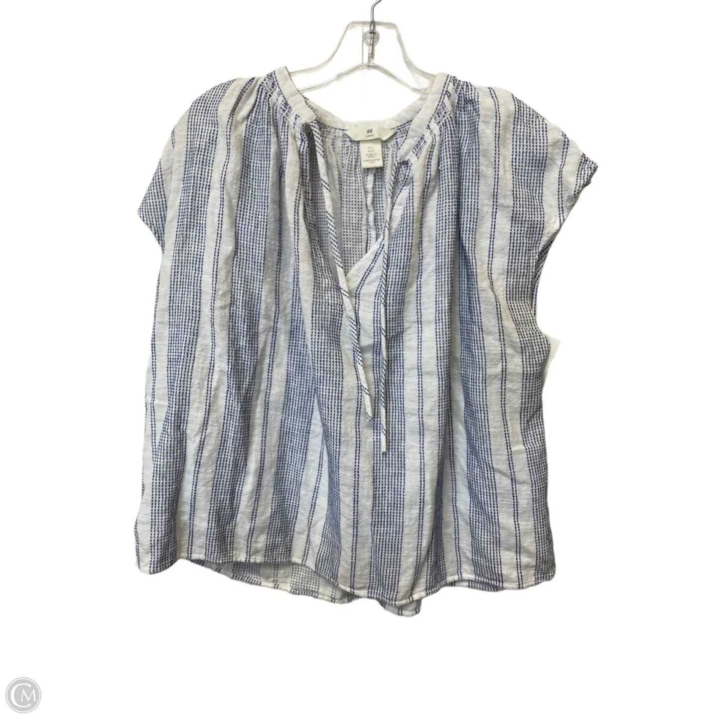 Top Sleeveless By H&m In Striped Pattern, Size: L