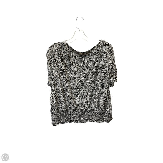 Top Short Sleeve By Michael By Michael Kors In Animal Print, Size: Xl