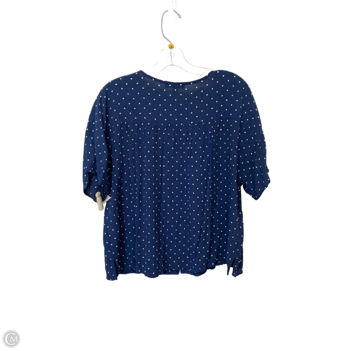 Top Short Sleeve By Madewell In Polkadot Pattern, Size: L