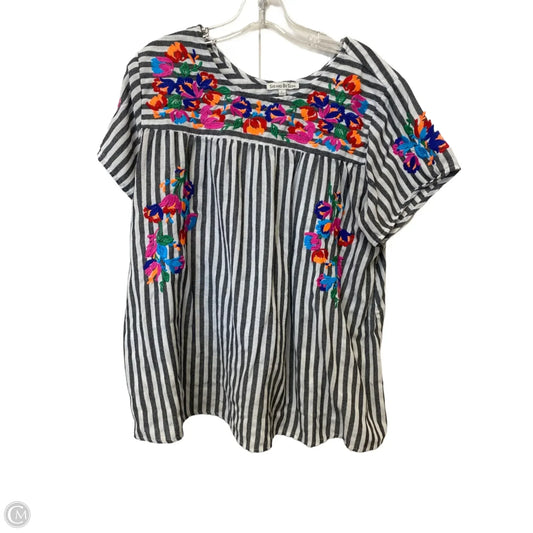 Top Short Sleeve By See And Be Seen In Striped Pattern, Size: L