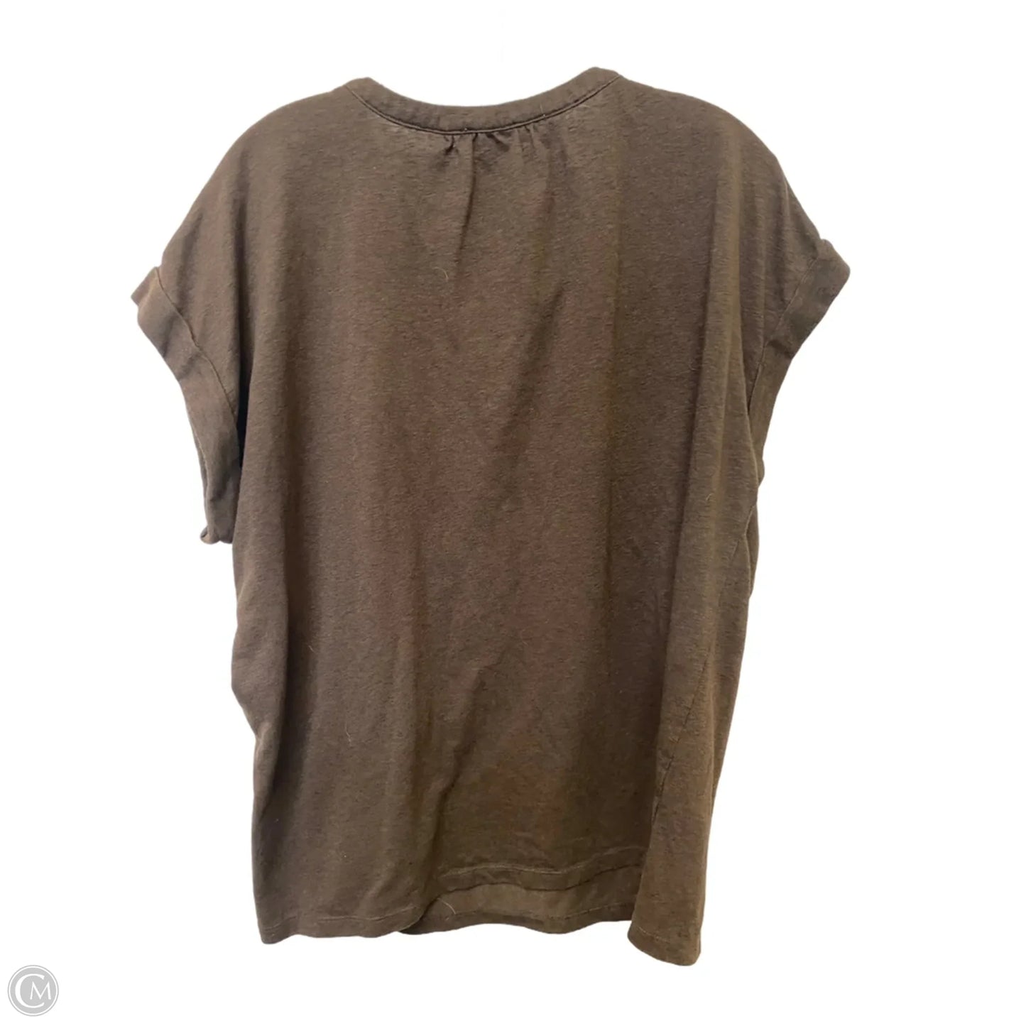 Top Short Sleeve Basic By Loft In Brown, Size: Xl