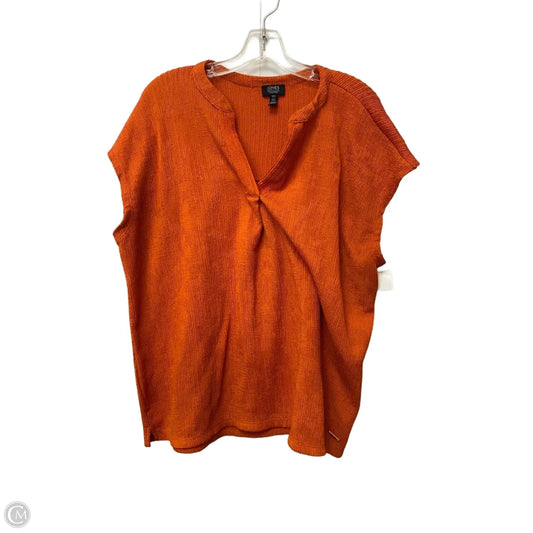 Top Short Sleeve Basic By Jones New York In Orange, Size: Xl