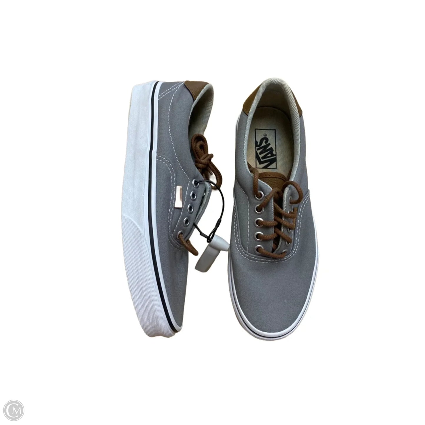 Shoes Flats By Vans In Grey, Size: 8