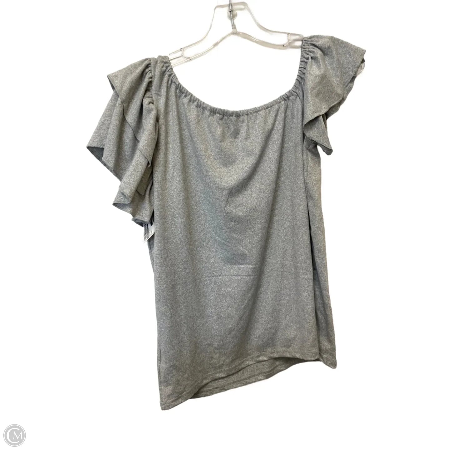 Top Short Sleeve Basic By Shein In Grey, Size: M