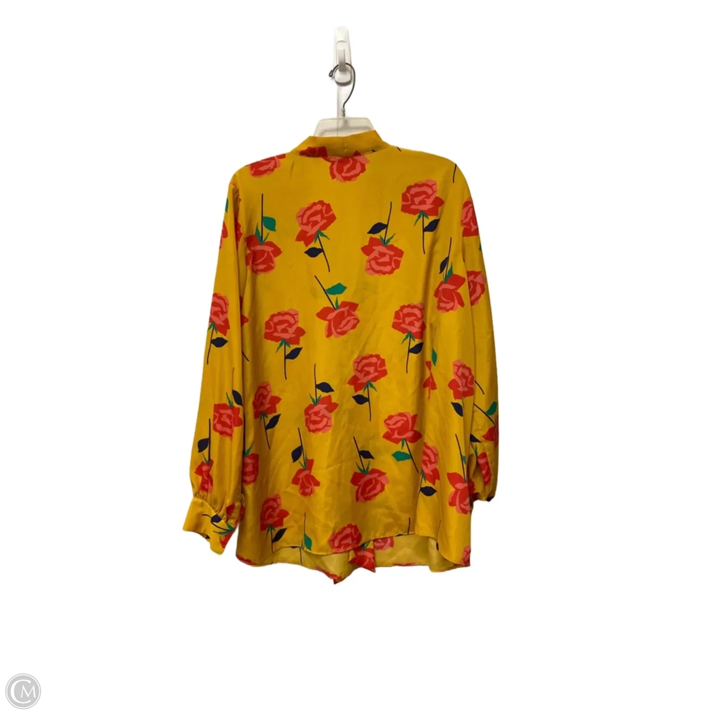 Top Long Sleeve By Isaac Mizrahi Live Qvc In Floral Print, Size: 2x